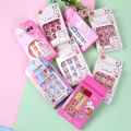 【QNAIT】Kids Fake Nails Press On Nail Art Decor Child Detachable False Nails Oval Wearable Full Cover Nail Tips Manicure Tools. 