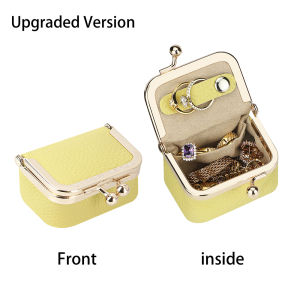 Smart King Genuine Leather Mini Coin Purse Solid Color Kiss Lock Change Pouch Casual Style Small Storage Bag for Women 1894