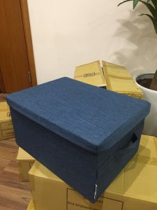 [Hàng VN-ảnh thật]Hộp đựng quần áo Bigso Thụy Điển phong cách Bắc Âu sang trọng Size 40x30xH22cm Storage Box