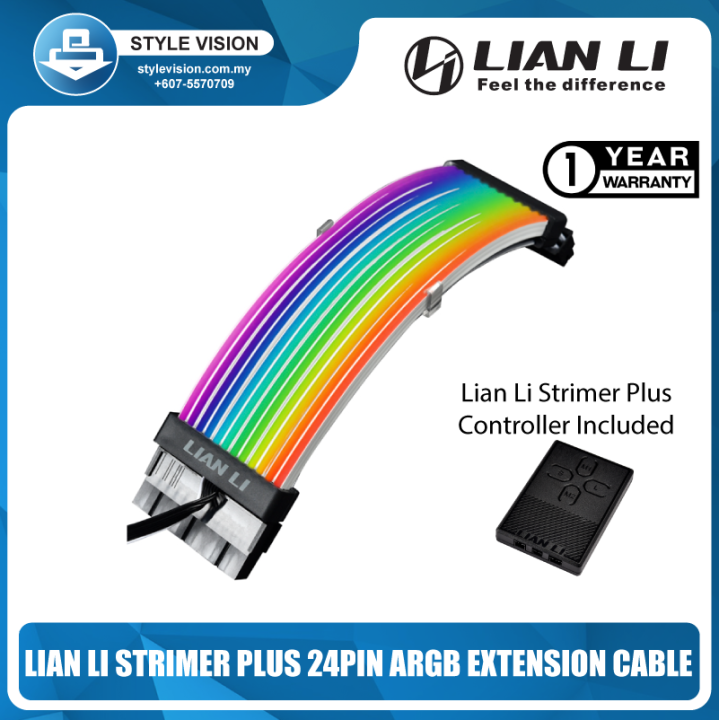 Lian Li Led LIAN LI STRIMER PLUS 200MM 24PIN A-RGB EXTENSION LED STRIP CABLE | Lazada
