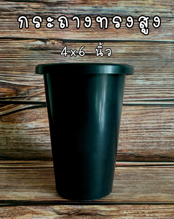 กระถางพลาสติกทรงสูง 4x6 นิ้ว สำหรับแคคตัส