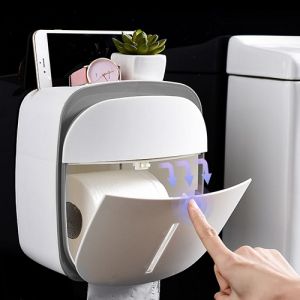 [ HÀNG ĐẸP] Hộp đựng giấy vệ sinh 2 ngăn kiểu treo tường tiện lợi