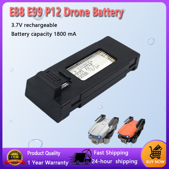 E88 Drone Battery 3.7V 2600mAh Reachargeable Battery E99/P12 Pro Drone ...