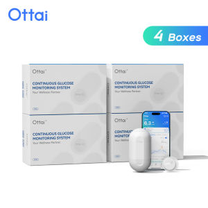 Ottai CGM 4 Sets Continuous Glucose Monitor No Finger Pricking Glucose Meter Glucose Monitoring Kit