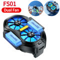 【Worth-Buy】 fs01 dual fan rechargeable mobile phone cooler long lasting stronger cooling air cooling type-C for iOS PUBG game cooler. 