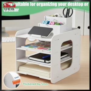 [UEB AUTO]Multi-Tiered Folder Organizer Space Saving Multi-Layer File Storage Holder Office Supplies Storage Rack Management Rack