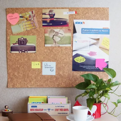 Self Stick Memoboard 58cm x 46cm (Easy To Stick On No need pin & magnet)
