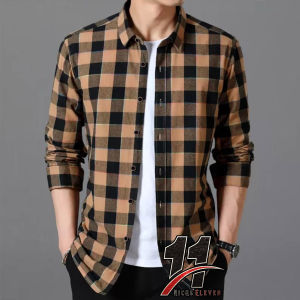 Kemeja Lengan Panjang Pria Bahan Flanel Impor Distro Kemeja Kotak Kotak Pria Lengan Panjang