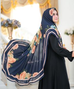 Khimar Ceruty Printing Nabila Series by Ab Goes / Tanpa Gamis