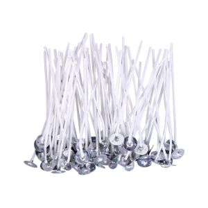 Set 50 Tim NếnBấc Nến đã nhúng sáp và kẹp đế sẵnnguyên liệu làm nến bơnến thơm CA666
