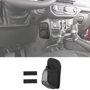 Cornerr Car Gear Shift Storage Bag Phone Holder For Jeep Wrangler JK JL Gladaitor JT 2007-2024 Up Interior Organizer Accessories H5K8Q