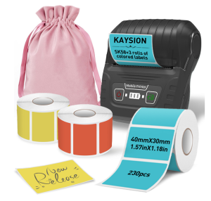 KAYSION SK58 Label Maker Commercial Portable Label Printer Sticker Clothing Jewelry Labeling Barcodes Price Name Label Printer