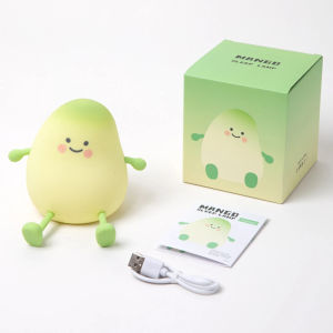 Creative LED Mango Night Light Silicone Fruit Mango Night Light USB Charging Childrens Bedside Light Boys and Girls Bedroom Creative Night Light Gift
