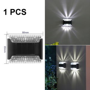Vimite 1/2PCS Solar Garden Light Outdoor Waterproof Automatic Light at Night Up and Down Decorative Wall Light for House Fence Terrace Warm White