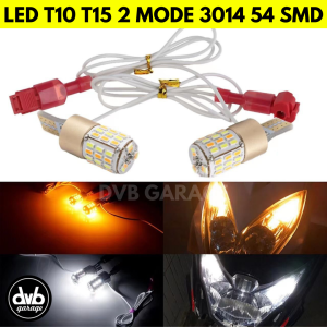 LAMPU LED T10 T15 2 MODE 3014 54 SMD - SEIN SENJA DUAL COLOR