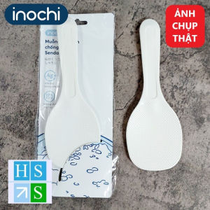 Muôi cơm chống dính muỗng xới cơm Sendai Inochi vá cơm cao cấp tiêu chuẩn Nhật kháng khuẩn Ag+ không BPA