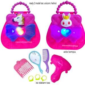 TAS UNICORN LED Mainan Anak Perempuan Tas Kosmetik Set Make Up mainan Murah Edukatif