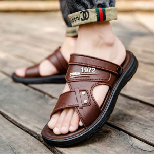 💖LH Shoes💖รองเท้าแตะผู้ชายแฟชั่นสไตล์เกาหลี รองเท้าแตะกันลื่นอเนกประสงค์ และรองเท้าชายหาด ราคาส่ง