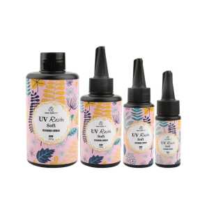 Soft UV Resin Clear 100g 200g Non-Toxic DIY Adhesive Jewelry Making Decorations Garment Nail Art Accessories Crafts