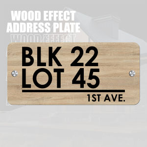 WOOD EFFECT ADDRESS PLATE (Double Plate - 3mm Thickness)