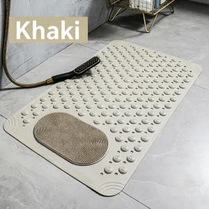 Rubber Shower Bath Mat Non‑Slip Suction Cup Hollow Massage Waterproof Anti‑Bacterial Bathroom Floor Accessory