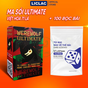 Bài Ma Sói Ultimate 71 Lá giấy cán màng chống nước Trò chơi Board game Ma Sói Tiếng Việt Werewolf Tối Thượng