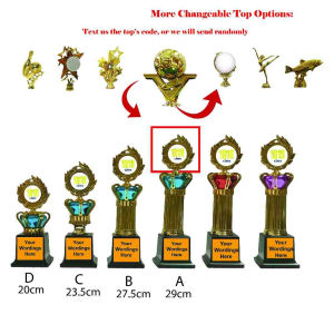 N9 Trophy/4Pattern/Piala Pasang/Anugerah/Souvenir/Award/Hadiah 奖杯 (FREE DESIGN+LOGO+LABEL) Changeable Top