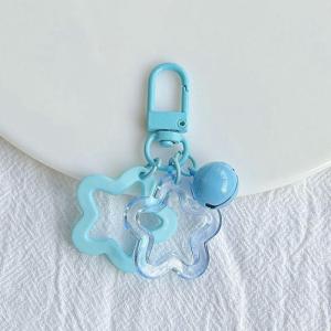 Sweet Star Shape Keychains Fashion Imitation Pearl Five-Pointed Star Keyring Earphone Case Pendant Gifts Souvenir