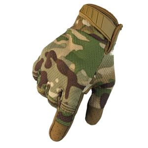 JJT Full-Finger Tactical Gloves for Outdoor Hiking Motorcycle Riding Touchscreen Compatible Breathable and Durable Knit Fabric