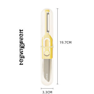 มีดปอกผักผลไม้ ที่ปอกเปลือก มีดหั่นผลไม้ มีดปอกผลไม้สแตนเลสอเนกประสงค์แบบ 2in1 A09