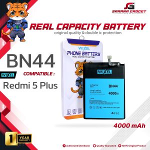 WIXEL ORIGINAL Baterai XiaoMi BN44 Redmi 5 PLUS 5+ Double Power Real Capacity HP Handphone Batre Batrai BN 44 Battery