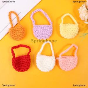 [COD] Springhooe บ้านตุ๊กตา1 12กระเป๋าครอสบอดี้ไซส์มินิแบบสานสำหรับตุ๊กตาอุปกรณ์ตกแต่งเสื้อผ้า