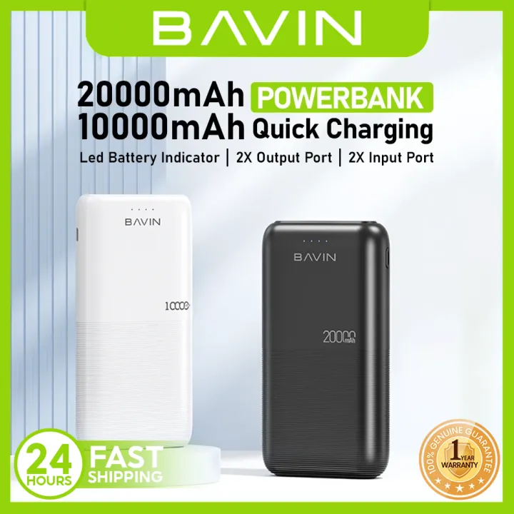 AVIN PC091 20000mAh / PC097 10000mAh Powerbank 2.1A Quick Charge Dual Input & USB Output Compatible for Smartphones