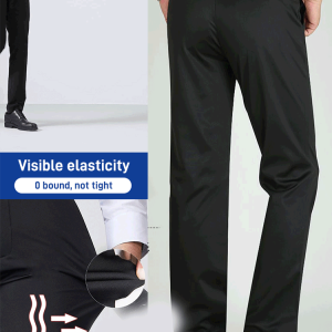 Mens summer casual pants Ice silk stretch mens casual pants