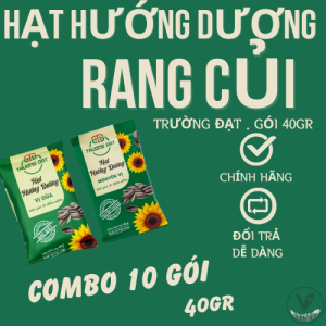 Hạt Hướng Dương Rang Củi Trường Đạt Combo 10 Gói 40g Rang Củi Truyền ThốngHương Vị Truyền Thống Thơm Bùi Tự Nhiên