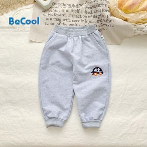 Quần dài chất cotton da cá thêu hình oto cho bé trai -bé gái từ 10-27kg mùa thu đông  SUMOKIDS