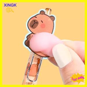 XINGK ปากกาการ์ตูน capybara แบบกดก้นปากกาเขียนตลกปากกาเขียนแบบแห้งเร็วปากกาคาวาอี้แบบเรียบเครื่องเขียนเพื่อความสวยงาม