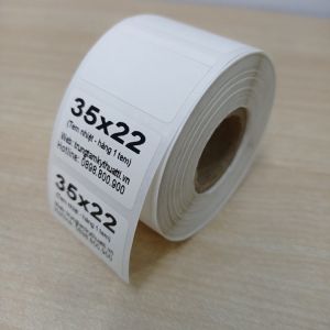 Giấy in nhiệt mã vạch tem nhãn 35x22 mm 1 tem/hàng