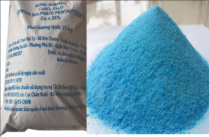1 kg CuSO4 Đài Loan - đồng sunphat copper sulfate, Phèn xanh, Phân vi lượng Đồng sulfat