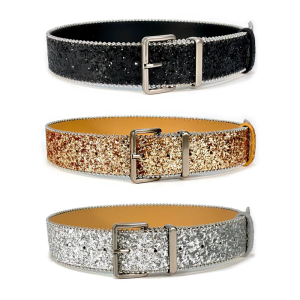 Shimmering Sequins Pin Buckle Belt for Adult Teens Blingbling Waist Belt Fashion Waiststrap for Dresses Sweaters