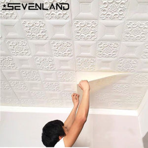 1pc 35x35cm PE Foam 3D Wall Sticker Home Decor Wallpaper DIY Wall Decor Brick Living Room Kids Bedroom Decorative Sticker