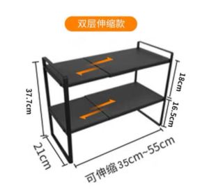 ❣️SPACEIDEAS❣️ 1/2 Tiers Expandable Organizer Rack Cabinet Organizer Rack Countertop Organizer Rack Kitchen Shelf Kitchen Rack Dishes Storage Rack Cups Organizer Rack Desktop Organizer Rack Under Sink Organizer Rack Pan and Pot Storage Rack