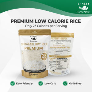 GreeNest Shirataki Dry Rice Premium 1kg (Big Grain) | Ultra Low Calorie Rice Alternative | Keto