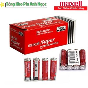 Hộp 40 Viên Pin AA ( Pin Tiểu ) R6P Maxell - Hàng Chính Hãng