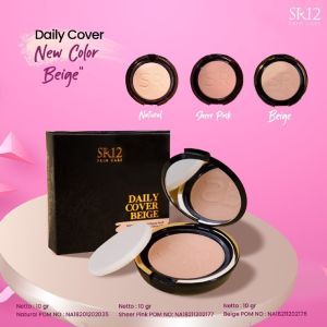 Bedak SR12 Anti Air Bedak Daily Cover SR12 Bedak Glowing Matte Tahan Lama Bedak Padat Menutupi Flek Hitam Bekas Jerawat
