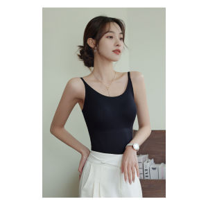 สลิงถ้วยลมผ้าไหมน้ำแข็งแบบไร้รอย สวมใส่ด้านนอกด้านล่างผ้าไหมน้ําแข็งชุดชั้นในท็อปส์ผู้หญิงอากาศถ้วยภายในไม่มีร่องรอยชุดชั้นใน