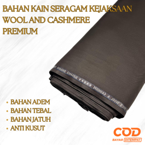 BAHAN KAIN SERAGAM KEJAKSAAN / KAIN SERAGAM JAKSA / KAIN PNS WARNA JAKSA / KAIN KEJAKSAAN PREMIUM / KAIN PDU PDH KEJAKSAAN / KAIN SAFARI COKLAT TUA