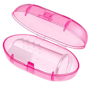 LILY & ADORA Baby Finger Toothbrush Teeth Clear Massage Silicone Children Useful healthy Rubber Cleaning Gum Train Brush Massager Infant With Case Included