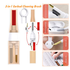 2022สินค้าใหม่มาแรง ชุดแปรงทําความสะอาดหูฟังบลูทูธ ปากกาทำความสะอาดหูฟัง3 in1 สําหรับ Airpods 1/2/3/Pro
