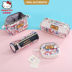 ชิ้น Sanrio Hello Kitty กระเป๋าเครื่องสำอางแต่งหน้า กระเป๋าจัดเก็บแบบพกพากันน้ำหนัง PU 45 ปี WH03